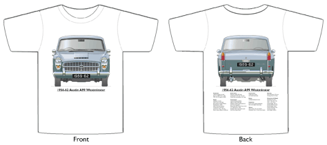 Austin A99 Westminster 1959-61 T-shirt Front & Back